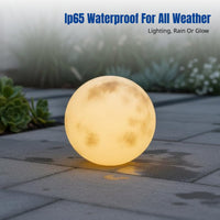 Waterproof Solar Moon Light, Outdoor Camping Lamp, Garden Landscape Ambient Lighting for Villa, Guesthouse, IP65, Warm Cream