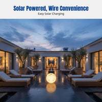 Waterproof Solar Moon Light, Outdoor Camping Lamp, Garden Landscape Ambient Lighting for Villa, Guesthouse, IP65, Warm Cream
