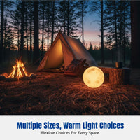 Waterproof Solar Moon Light, Outdoor Camping Lamp, Garden Landscape Ambient Lighting for Villa, Guesthouse, IP65, Warm Cream