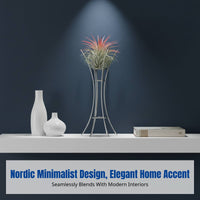 Minimalist Air Stand, Iron Tillandsia Holder, Desktop Hydroponic Rack, Clean Design