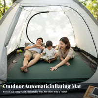Inflatable Mattress, Automatic Thickened Sleeping Pad, 1.8m Wide, Tent Mat for 3-4 People, Moistureresistant, Built-in Pillow