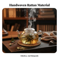 Rattan Pot Mat, Heat Resistant Bowl Pad, Handmade Table Placemat