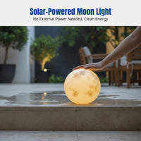 Solar Camping Light, Waterproof Moon Light, Outdoor Garden Ambience, IP65 Landscape Sphere, Solar Rechargeable, for Villa