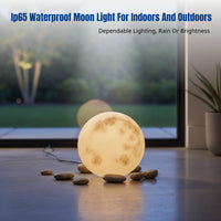 Solar Camping Light, Waterproof Moon Light, Outdoor Garden Ambience, IP65 Landscape Sphere, Solar Rechargeable, for Villa