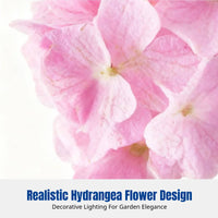 Solar Garden Hydrangea Flower Light, Outdoor Waterproof, Decorative Lawn Stake, Energy Efficient