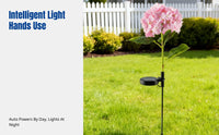 Solar Garden Hydrangea Flower Light, Outdoor Waterproof, Decorative Lawn Stake, Energy Efficient