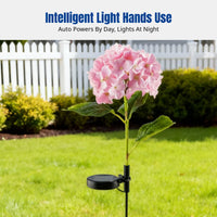 Solar Garden Hydrangea Flower Light, Outdoor Waterproof, Decorative Lawn Stake, Energy Efficient