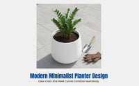 Cement Goblet Planter, Nordic Round Floor Pot for Balcony, Living Room