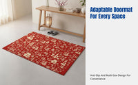 New Year Door Mat, Crystal Plush Red Entry Rug, Chinese Blessing Pattern, Home Gift
