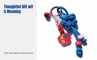 Handmade Woven Keychain, Cute Cartoon Decoration, DIY Bag Charm, Gift for Couples & Friends