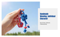 Handmade Woven Keychain, Cute Cartoon Decoration, DIY Bag Charm, Gift for Couples & Friends