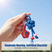 Handmade Woven Keychain, Cute Cartoon Decoration, DIY Bag Charm, Gift for Couples & Friends