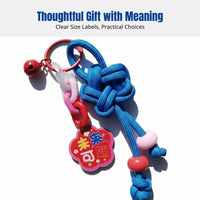 Handmade Woven Keychain, Cute Cartoon Decoration, DIY Bag Charm, Gift for Couples & Friends