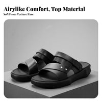 Men's Summer Sandals, Slip-On Breathable Beach Slides, Anti-Slip, Wear-Resistant, doubleWear relaxed Shoes
