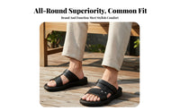 Men's Summer Sandals, Slip-On Breathable Beach Slides, Anti-Slip, Wear-Resistant, doubleWear relaxed Shoes