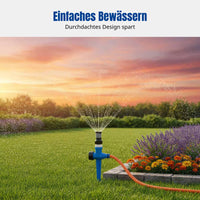 360° adjustable sprinkler for automatic coverage.