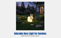 Cartoon Rabbit Solar Lawn Light, Outdoor Animal LED, Garden Landscape Decorative Lamp