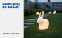 Cartoon Rabbit Solar Lawn Light, Outdoor Animal LED, Garden Landscape Decorative Lamp