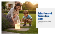 Cartoon Rabbit Solar Lawn Light, Outdoor Animal LED, Garden Landscape Decorative Lamp
