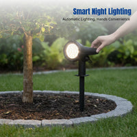 Solar Spotlight, Outdoor High-Intensity LED, Rainproof, Ground Stake, Garden, Yard Landscape Lighting
