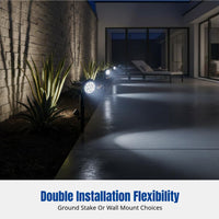 Solar Spotlight, Outdoor High-Intensity LED, Rainproof, Ground Stake, Garden, Yard Landscape Lighting