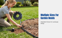 Garden Edging Border, L-Shaped Plastic Lawn Divider, Flexible Landscaping Strip, Grass Stone Separator