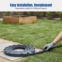 Garden Edging Border, L-Shaped Plastic Lawn Divider, Flexible Landscaping Strip, Grass Stone Separator