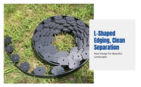 Garden Edging Border, L-Shaped Plastic Lawn Divider, Flexible Landscaping Strip, Grass Stone Separator