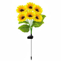 Solar Sunflower Garden Stake Light, Outdoor Waterproof Lawn Light, Decorative Flower for Yard, Balcony, Villa
