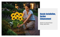 Solar Sunflower Garden Stake Light, Outdoor Waterproof Lawn Light, Decorative Flower for Yard, Balcony, Villa
