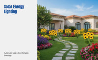 Solar Sunflower Garden Stake Light, Outdoor Waterproof Lawn Light, Decorative Flower for Yard, Balcony, Villa