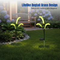 Solar LED Faux Foxtail Grass Stake Light, Outdoor Garden Lawn Decorative Lighting
