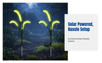 Solar LED Faux Foxtail Grass Stake Light, Outdoor Garden Lawn Decorative Lighting