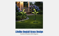 Solar LED Faux Foxtail Grass Stake Light, Outdoor Garden Lawn Decorative Lighting