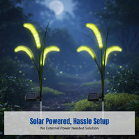 Solar LED Faux Foxtail Grass Stake Light, Outdoor Garden Lawn Decorative Lighting