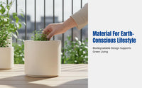 Minimalist Flower Pot, Degradable Planter, Sturdy Decorative Pot for Balcony, Home