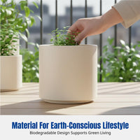 Minimalist Flower Pot, Degradable Planter, Sturdy Decorative Pot for Balcony, Home