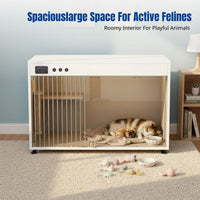 Sturdy Wooden Cat House, Indoor Cat Enclosure, Spacious Temperature-Controlled Cat Maternity Villa, Customizable Pet Home