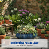 Lotus Flower Pot Large Diameter Planter With Drainage Hole Gardening Supply for Balcony