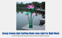 3D Simulated Lotus LED Light, Outdoor Waterproof Landscape Lamp, Pond, Lake, Garden Decoration