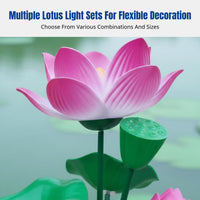3D Simulated Lotus LED Light, Outdoor Waterproof Landscape Lamp, Pond, Lake, Garden Decoration