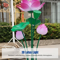 3D Simulated Lotus LED Light, Outdoor Waterproof Landscape Lamp, Pond, Lake, Garden Decoration