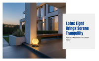 Solar Lotus Post Light, Outdoor Waterproof Garden Landscape Light, Tranquil Courtyard Decor, LED Lawn Light