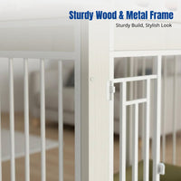 Sturdy Wood Dog Crate, Wooden Pet Enclosure, Toilet Divider