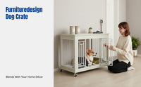 Sturdy Wood Dog Crate, Wooden Pet Enclosure, Toilet Divider