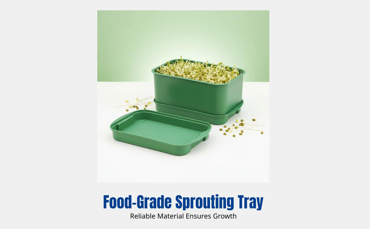 Home Sprouting Tray, Food Grade Bean Sprout Growing Tool, Hydroponic Germination Tray for Kitchen Garden