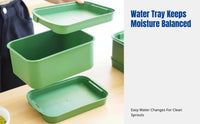 Home Sprouting Tray, Food Grade Bean Sprout Growing Tool, Hydroponic Germination Tray for Kitchen Garden