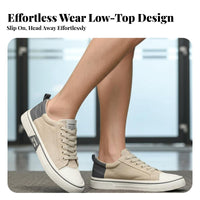 Canvas Men's shoes, 2025 Fall Low-Top relaxed skating Shoes, Thick Sole, Breathable, Wear-Resistant, for Work everyday Sports