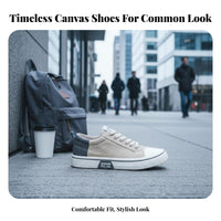 Canvas Men's shoes, 2025 Fall Low-Top relaxed skating Shoes, Thick Sole, Breathable, Wear-Resistant, for Work everyday Sports