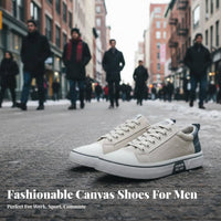 Canvas Men's shoes, 2025 Fall Low-Top relaxed skating Shoes, Thick Sole, Breathable, Wear-Resistant, for Work everyday Sports